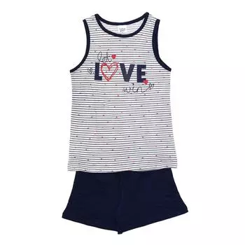 Летняя пижама на широких бретелях 23117573 девочка 16 AOS белый