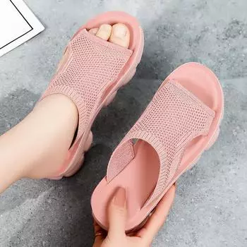 Summer Woman Sandals Shoes Non-Slip Women s Sandals Slides Women s Shoes Wedge Walking Shoes Soft Slippers Woman Female Footwear 36(EU36) фиолетовый