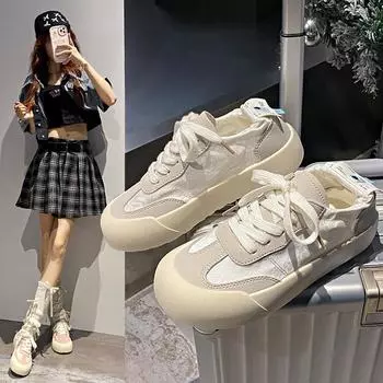 Летние женские повседневные парусиновые туфли, весенняя мода, вышитые белые дышащие цветочные туфли на шнуровке, туфли на плоской подошве для девочек, кроссовки на платформе 35