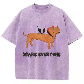 Summer Women s Cotton T-Shirt Puppy Monogram Print Oversized Crew Neck Short Sleeve Trendy Street Top Men Fashion S