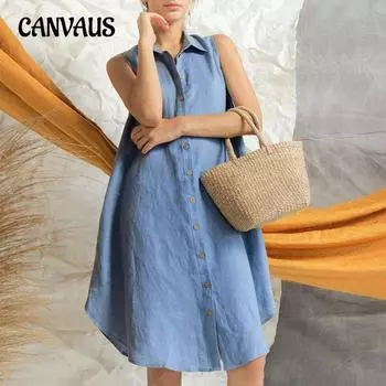 Летнее женское платье, модные однотонные свободные платья-рубашки через границу, платья-рубашки S синий
