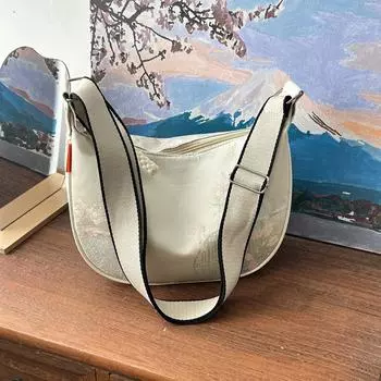 Summer Women S National Style Large-Capacity Satin Bag Shoulder Bag Crossbody Bag New Chinese Crescent Moon Bag Dumpling Bag розовый