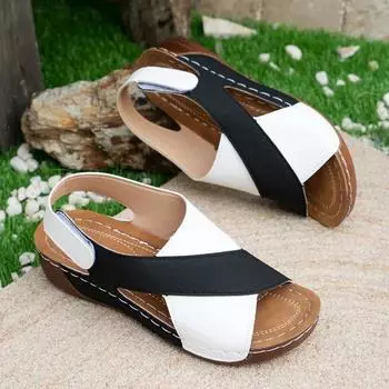 Summer Women s Sandals Mixed Colors Roman Sandals 2024 New Women Shoes Open Toe Beach Shoe Lightweight Platform Sandalias Mujer 36