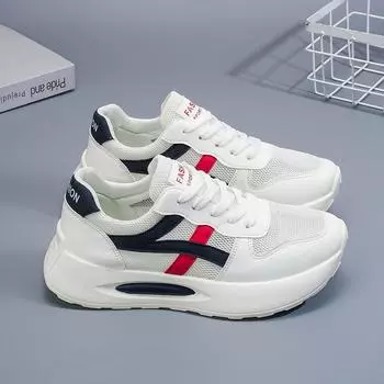 Summer women s shoes new breathable hollow mesh shoes children s versatile platform sports shoes casual running dad shoes 35