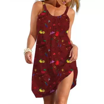 Summer Women s Slip Dress Casual Clothes Sale Lady Pastoral Style Flower Streetwear Woman Loose Dresses Girl Sleeveless Skirt S