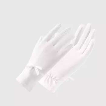 Summer Women s Sunscreen Gloves UV Proof Riding Drive Touch Screen Breathable Solid Color Quick Drying Thin Ice Wire Gloves One Size