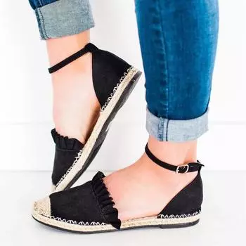 Летние женские сандалии Модные женские туфли на плоской подошве с закрытым носком Женская обувь Дышащие сандалии 35