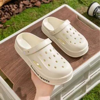 Summer Women Sandals Thick Bottom Home Slides Women Clogs Soft EVA Dry Wedges Platform Garden Shoes Beach Sandals Home Slippers 39 чёрный