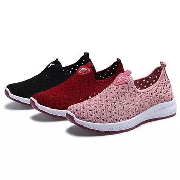 Summer Women Shoes Breathable Mesh Sneakers Shoes Ladies Slip on Flats Socofy Loafers Shoes Fashion Trainers Women2024 35 чёрный