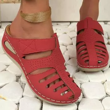 Летняя женская обувь Сандалии Пляжные женские сандалии Слипоны Женская обувь Босоножки на танкетке Женские туфли на платформе Женские тапочки Обувь 36