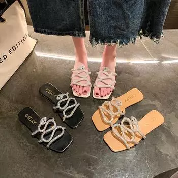 Летние женские шлепанцы, черно-белые дизайнерские брендовые модные женские тапочки на плоской подошве с открытым носком, домашние шлепанцы, повседневные сандалии, хит продаж 35 бежевый