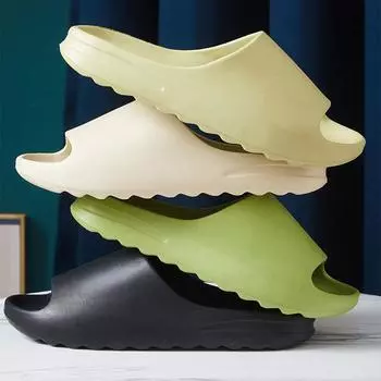 Summer Women Slippers Men Sandals Casual Beach Shoes Soft Bottom Slides Thick Platform EVA Anti-Slip Couple Home Slippers 40-41