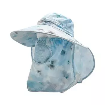 Summer Women Sun Hat Large Brim Protection Cap Detachable Breathable Travel Mesh