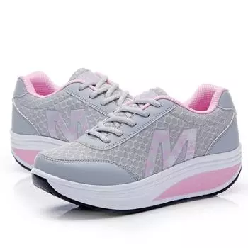 Summer Women Swing Shoes Casual Wedges Shoes for Women Mesh Slip on Platform Shoes Female Trainers X928 35 5