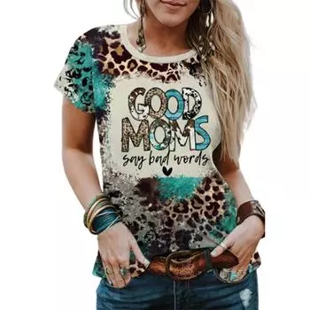 Summer Women T Shirt 3D Flower Print Round Neck Short Sleeve Blouse Fashion Plus Size T-Shirts For Women Clothing Female S