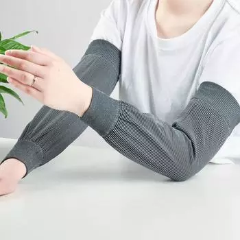 Summer Work Sleeves Breathable Sun Protection Oversleeves Men and Women Extended Oversleeve Adult Spring & Fall Factory Work Oil-Proof Black]