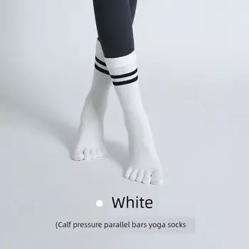 Summer Yoga Socks Non-Slip Finger Socks Professional Women s Striped Solid Color Pilates Socks Purple Indoor Sports Fitness Socks Thin White Pilates Stable Non Slip]