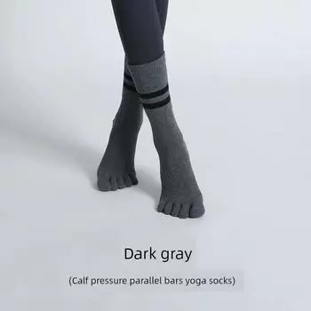 Summer Yoga Socks Non-Slip Socks Toe Socks Professional Women s Mid Tube Stockings Pilates Socks Purple Indoor Sports Fitness Socks Thin Dark gray Pilates Stable Non Slip]