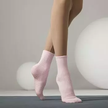 Summer Yoga Socks Women s Aerobics Mid-Calf and Long Length Thin Professional Non Slip Pilates Socks Sports Fitness Calf Socks Pink