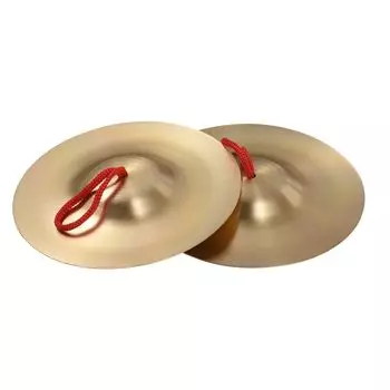 summina Mini Small Brass Hand Cymbals 5.8 Inch Gong Band Rhythm Percussion Copper Rhythm Instrument for Opera and Military Drum Performance, 1 Pair