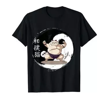Sumo cat T-shirt чёрный