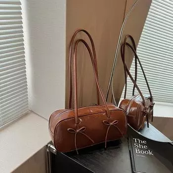 Сумочка-бабочка из искусственной кожи с бантом