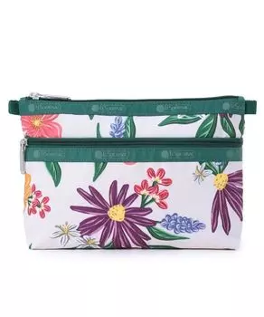 Сумочка COSMETIC Graphic Floral Ivory [LeSportsac] [Official] CLUTCH/7105