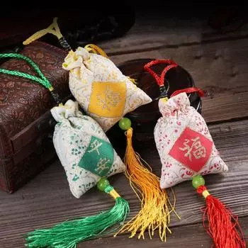 Сумочка из бисера и холста с этническим цветком и надписью «Fu» в китайском стиле, саше для вечеринки горячий розовый