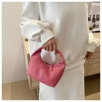 Сумочка из искусственной кожи карамельного цвета, сумка-полумесяц из искусственной кожи, модная сумка для подмышек, косметичка коричневый