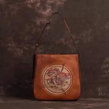 Сумочка из воловьей кожи Большая вместительная розовая сумка для мамы Винтажная большая сумка для девочек 29*7.5*28 зелёный