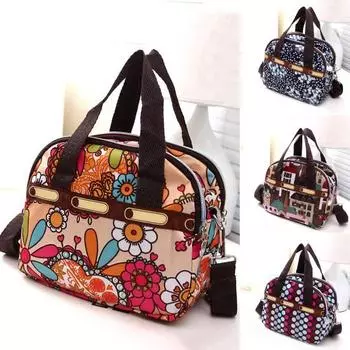 Сумочка на молнии с несколькими карманами и разноцветным цветочным принтом для женщин one size