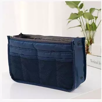 Сумочка-органайзер, дорожная сумка-вкладыш, большой органайзер-вкладыш, аккуратная сумка One Size тёмно-синий