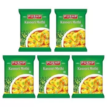Сумочка Pushp Brand Kasoori Methi (100г упаковка) (Пакет из 5)