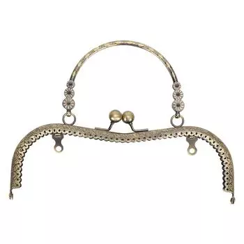 Сумочка Рамка Портной Аксессуары М-образный тисненый ручной пул 20.5 см с формой цветка