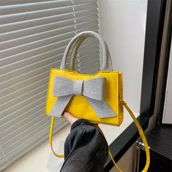 Сумочка с индивидуальным бантом, простая женская сумка, весна-лето, новый нишевый дизайн, иностранная повседневная фактура, сумка-мессенджер чёрный