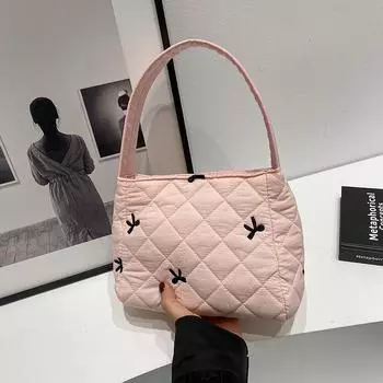 Сумочка с вышитым бантом, большая вместимость, набор косметичек, сумка для хранения, сумка для туалетной бумаги с алмазной вышивкой белый