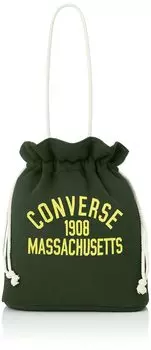 Сумочка с завязками на шнурке College Logo Green [Converse]