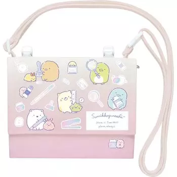 Сумочка Sumikko Gurashi розовая CA46302 В115 x Ш145 x Г20 мм San-X Multi-Pocket