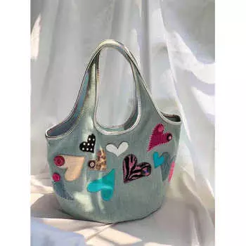 Сумочка Sweet Love, этническая сумка для пельменей, повседневная, для отдыха, в лесу, женская мода, милая, сумка-ведро для овощей