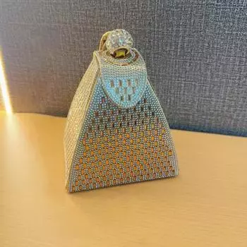 Сумочка Yousheng со сверкающими стразами, большая вместимость, удобная для переноски, роскошная вечерняя сумочка, модная вечерняя свадебная сумочка, кошелек серебряный