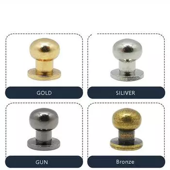 Сумочки для ногтей с заклепками, круглая головка, сделай сам, различные характеристики, аксессуары для обуви для ногтей, 10 комплектов 6*4mm серебряный