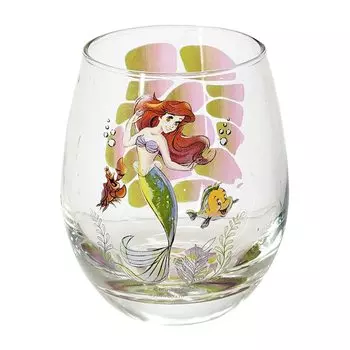 Стеклянный стакан Sun Art Disney Little 3D с изображением принцессы Ариэль, 330 мл. Посуда, разные товары, сделано в Японии. SAN4051 «Русалочка». Прибл.