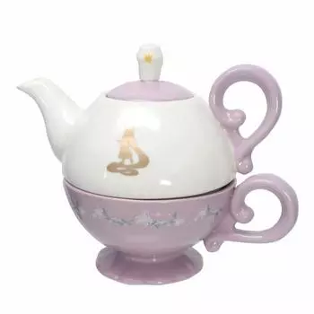 Sun Art Disney Teapot Teacup 470ml Tangled & Set, (SAN3388-2)
