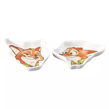 Sun Art Disney Zootopia Small Set of White Plates, 2, Nick, SAN3556,