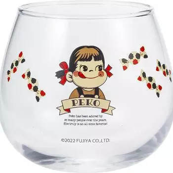 Sun Art Fujiya Peko Yurayura Tumbler Glass 290ml Retro Made in Japan SAN4115 Peko-chan Approx. Peko-chan