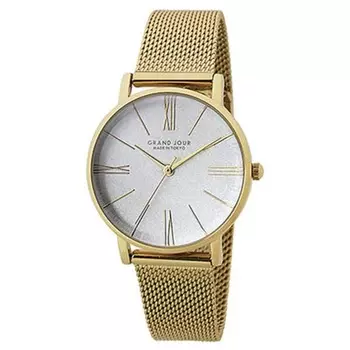 Sun Flame женские MJGJQA02-G (GRANDJOUR Модные женские часы) Круглые часы из золотого сплава, аналоговые