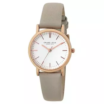 Sun Flame женские MJGJQA03-GY (GRANDJOUR Модные женские часы) Круглые часы из серого сплава, аналоговые