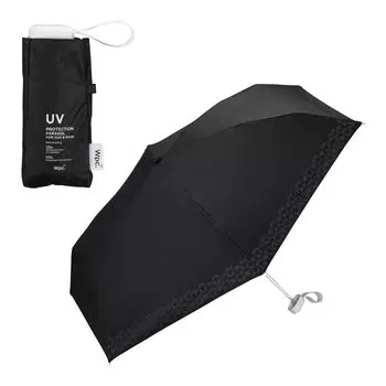 Sun Heart Black Light UV UPF Heat Rain or Folding Umbrella for and and Simple for Product [2025] Wpc. Umbrella, Rim-Cut Design, Mini, (100% Blocking, чёрный