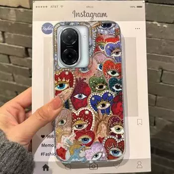 Sun Marine Floral Eyes Women Case For Xiaomi Redmi Note 14 Pro 14C 13C 10 9A 9C 13 12 11 10S 9 8 Plus A5 A4 A3 A2 A1 Funda Cover Redmi 13 4G белый