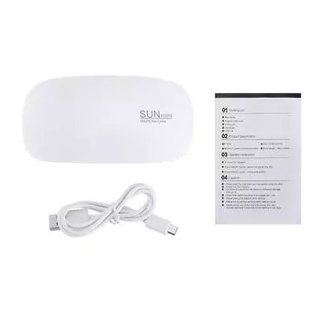 SUN Mini Nail Dryer 6W UV Gel Polish гель-лак отверждающая светодиодная лампа портативный маникюрный инструмент белый белый
